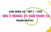 Giải bài 3 trang 25 Toán 10 tập 1 SGK Chân trời sáng tạo: Phép toán tập hợp